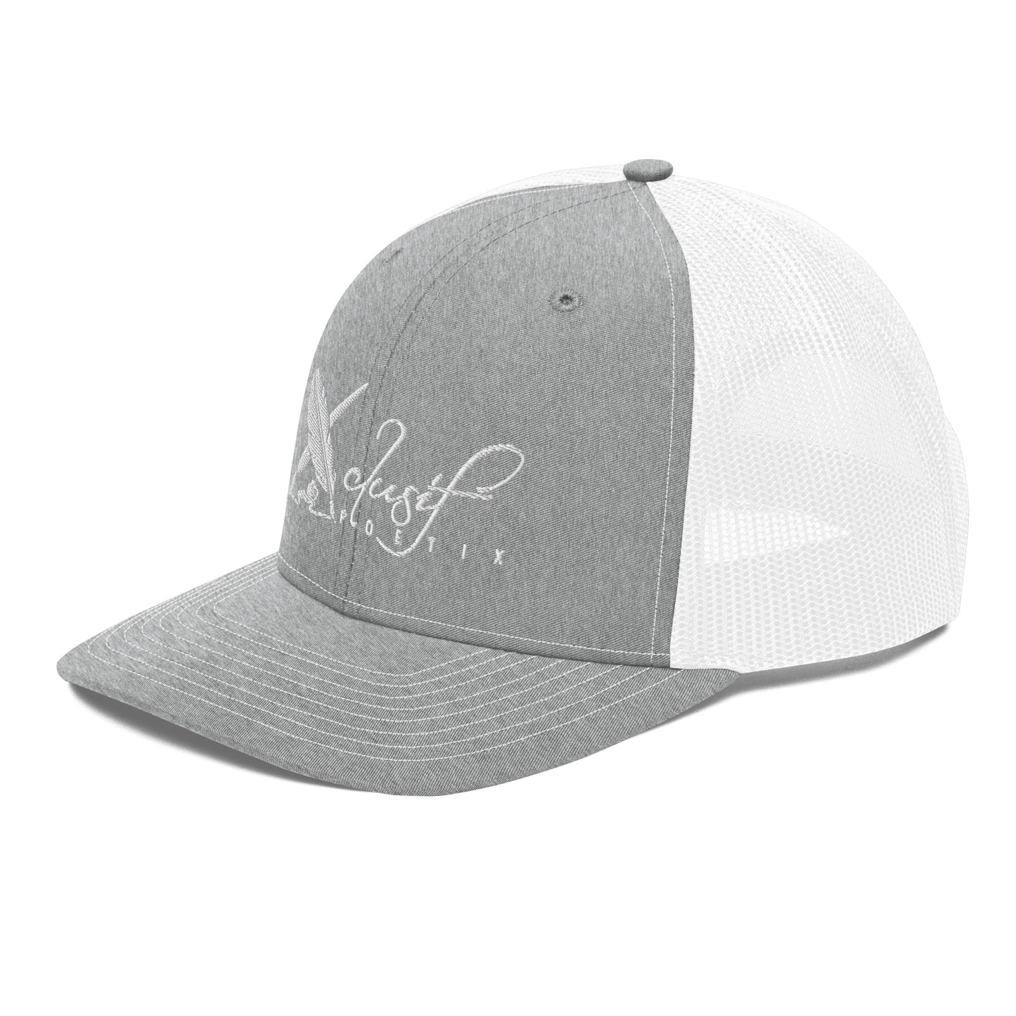 XCLUSIF POETIX WHITE LOGO Snapback Trucker Cap