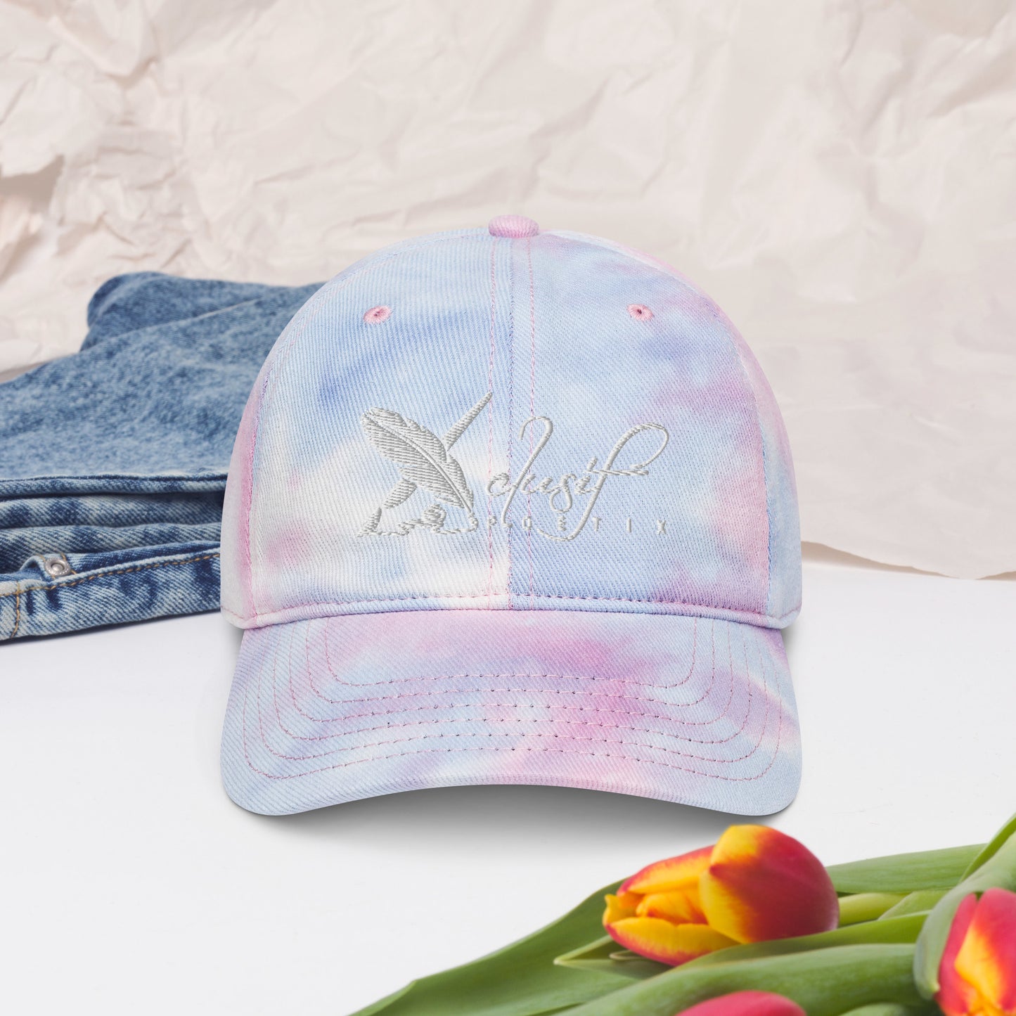 XCLUSIF POETIX WHITE LOGO Tie dye hat