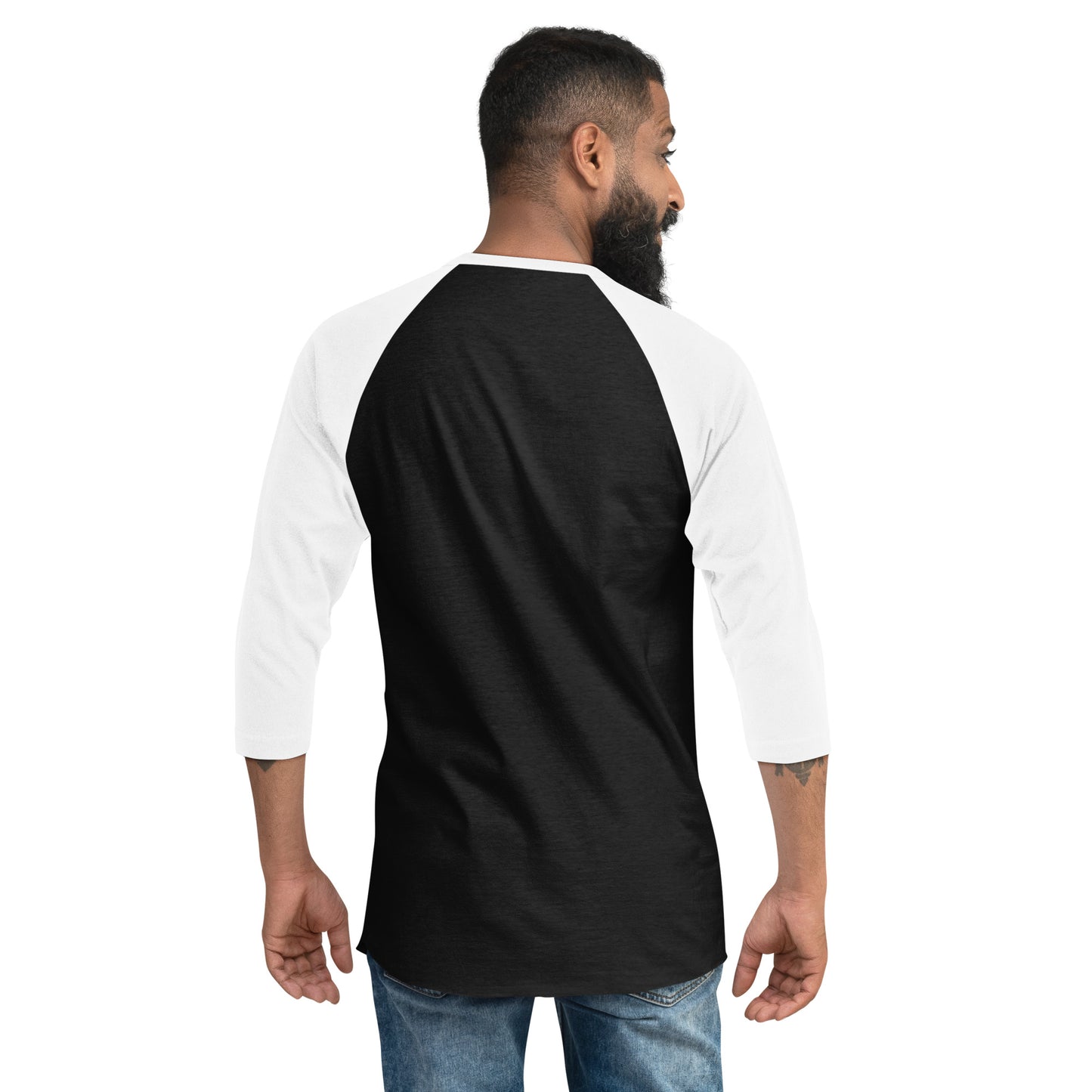 XCLUSIF POETIX BIG WHITE LOGO 3/4 sleeve raglan shirt