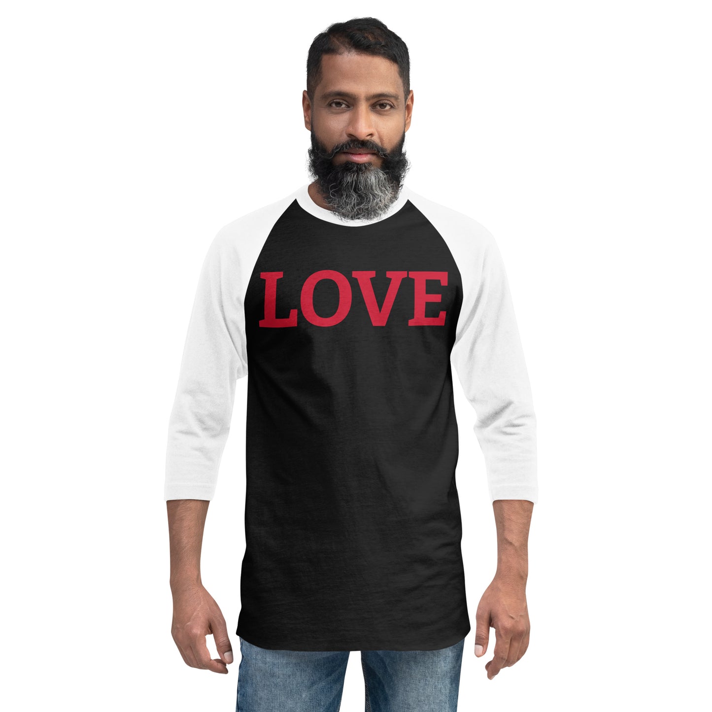 LOVE BY XCLUSIF POETIX 3/4 sleeve raglan shirt