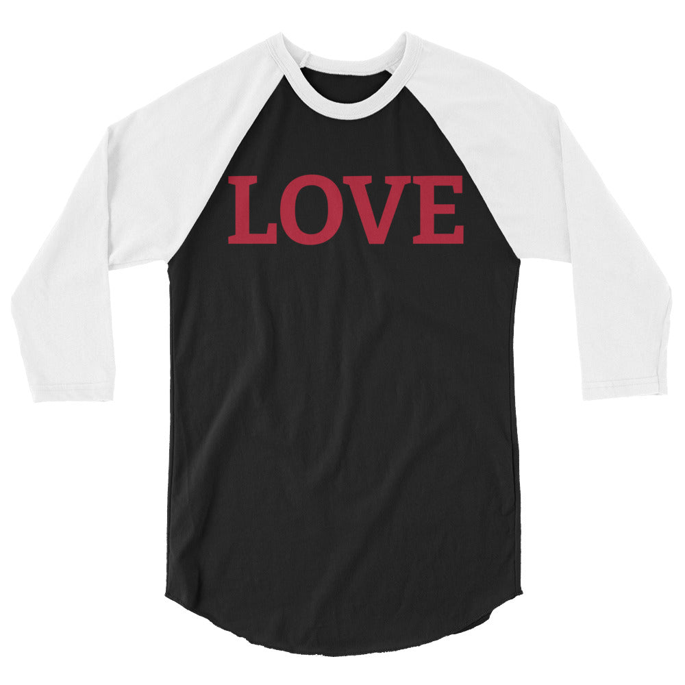 LOVE BY XCLUSIF POETIX 3/4 sleeve raglan shirt