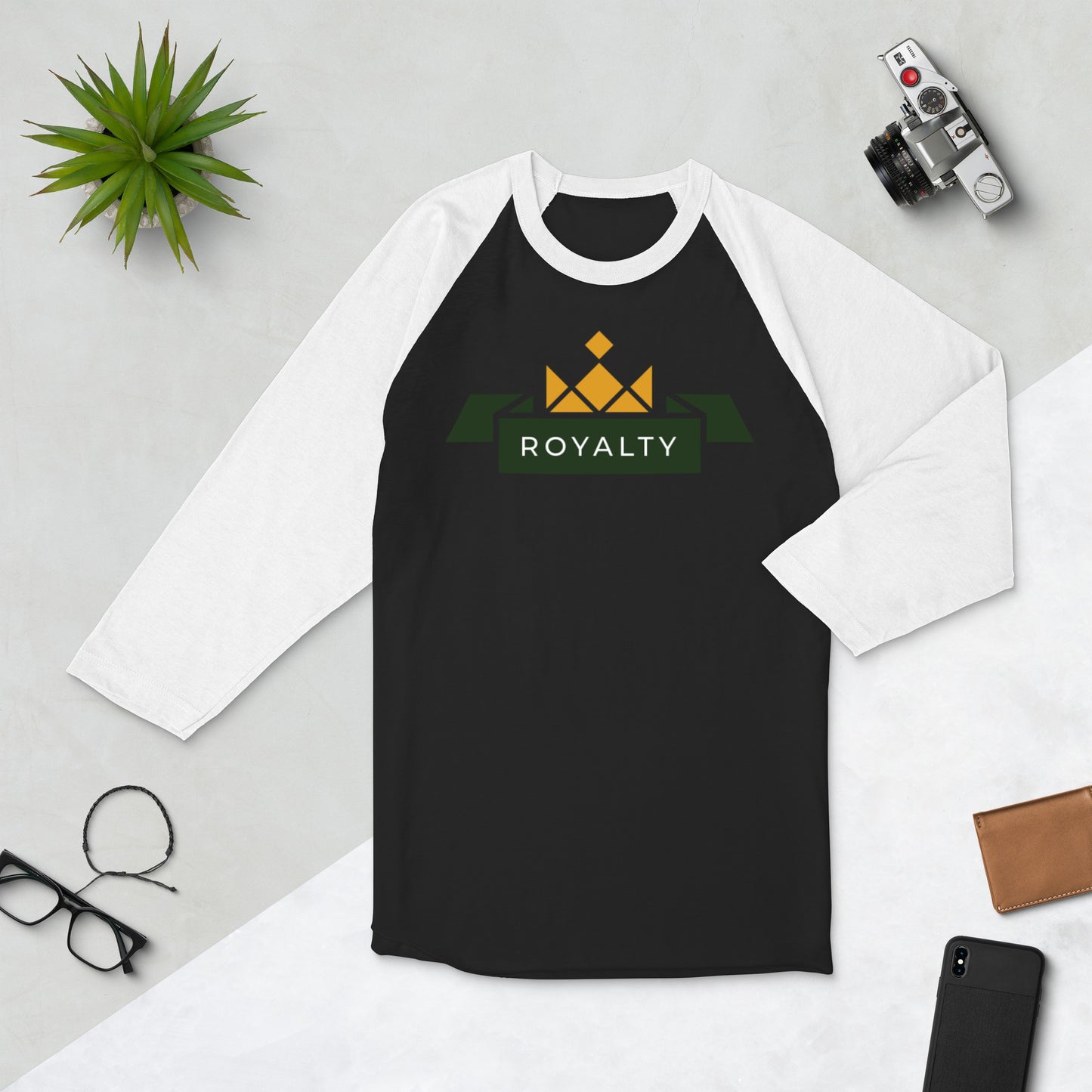 ROYALTY BY XCLUSIF POETIX 3/4 sleeve raglan shirt