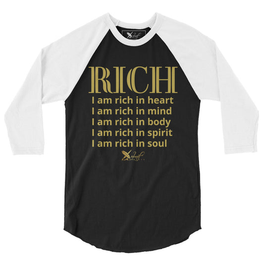 RICH BY XCLUSIF POETIX 3/4 sleeve raglan shirt