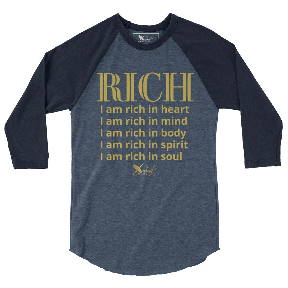 RICH BY XCLUSIF POETIX 3/4 sleeve raglan shirt