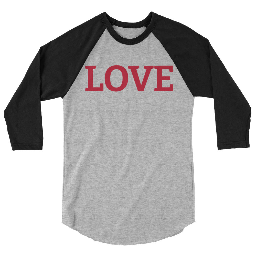 LOVE BY XCLUSIF POETIX 3/4 sleeve raglan shirt