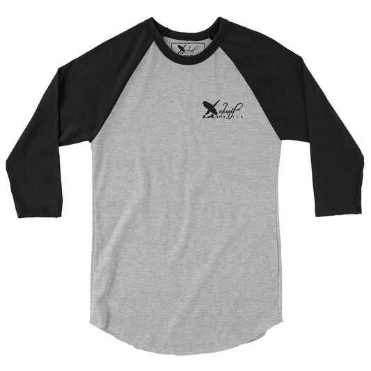 XCLUSIF POETIX BLACK LOGO 3/4 sleeve raglan shirt