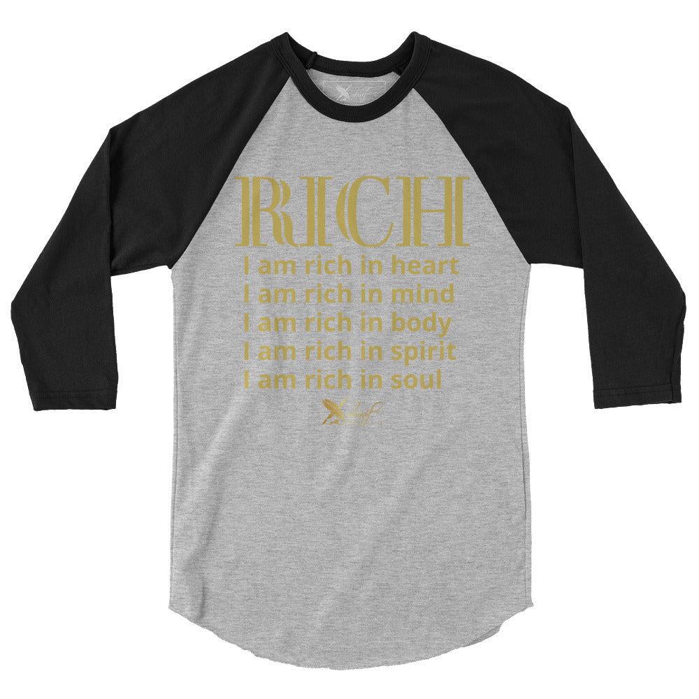 RICH BY XCLUSIF POETIX 3/4 sleeve raglan shirt