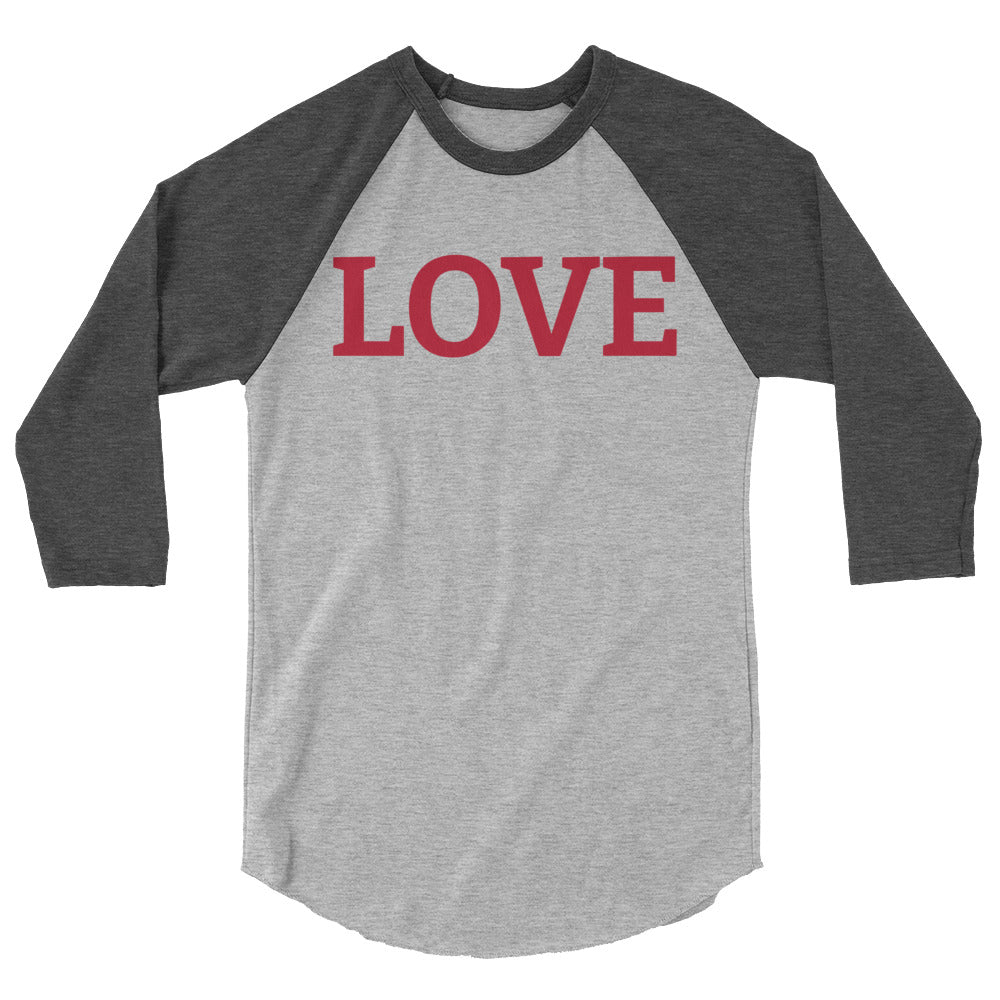 LOVE BY XCLUSIF POETIX 3/4 sleeve raglan shirt