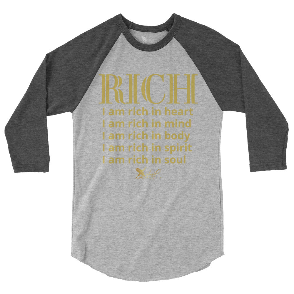 RICH BY XCLUSIF POETIX 3/4 sleeve raglan shirt