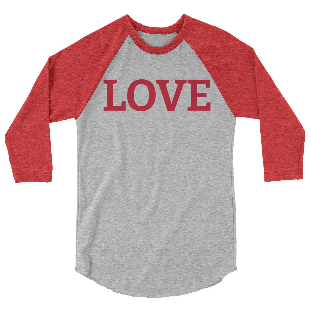 LOVE BY XCLUSIF POETIX 3/4 sleeve raglan shirt