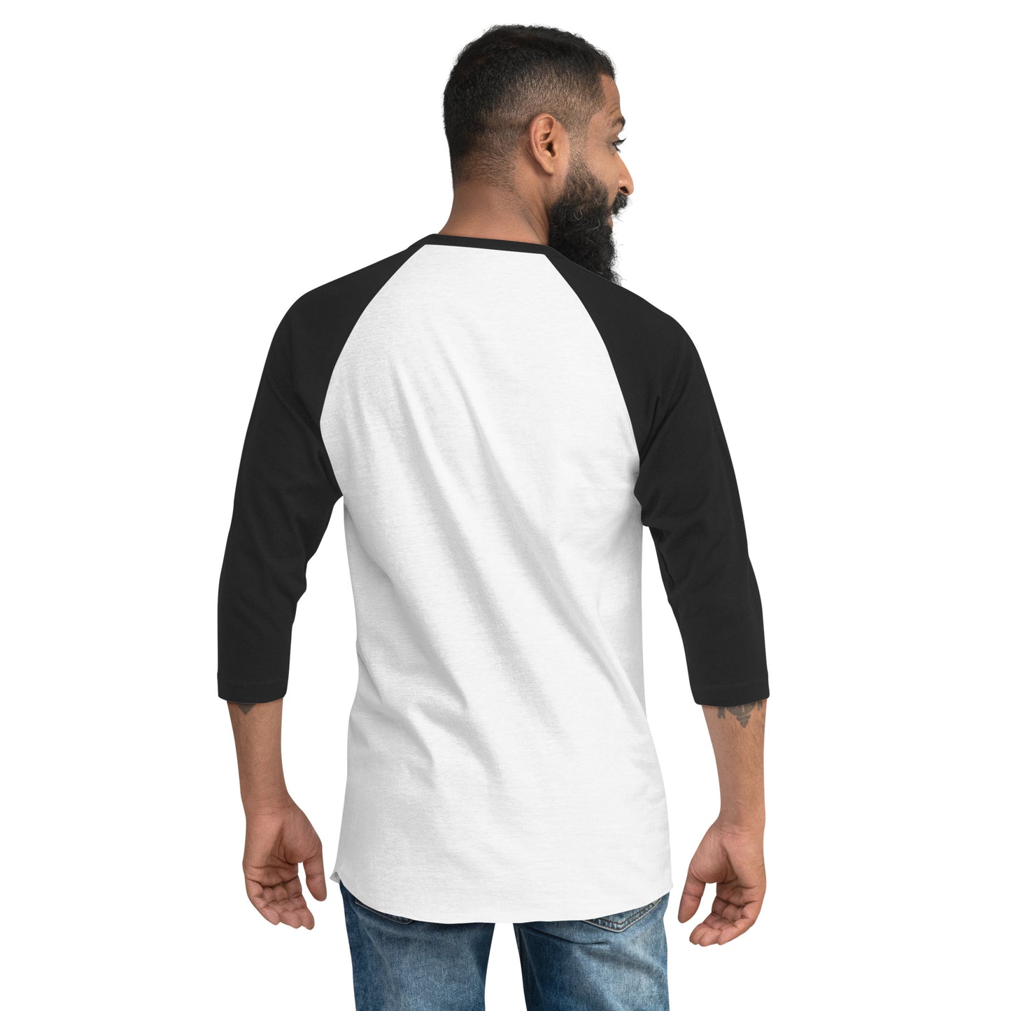 XCLUSIF POETIX BIG BLACK LOGO 3/4 sleeve raglan shirt