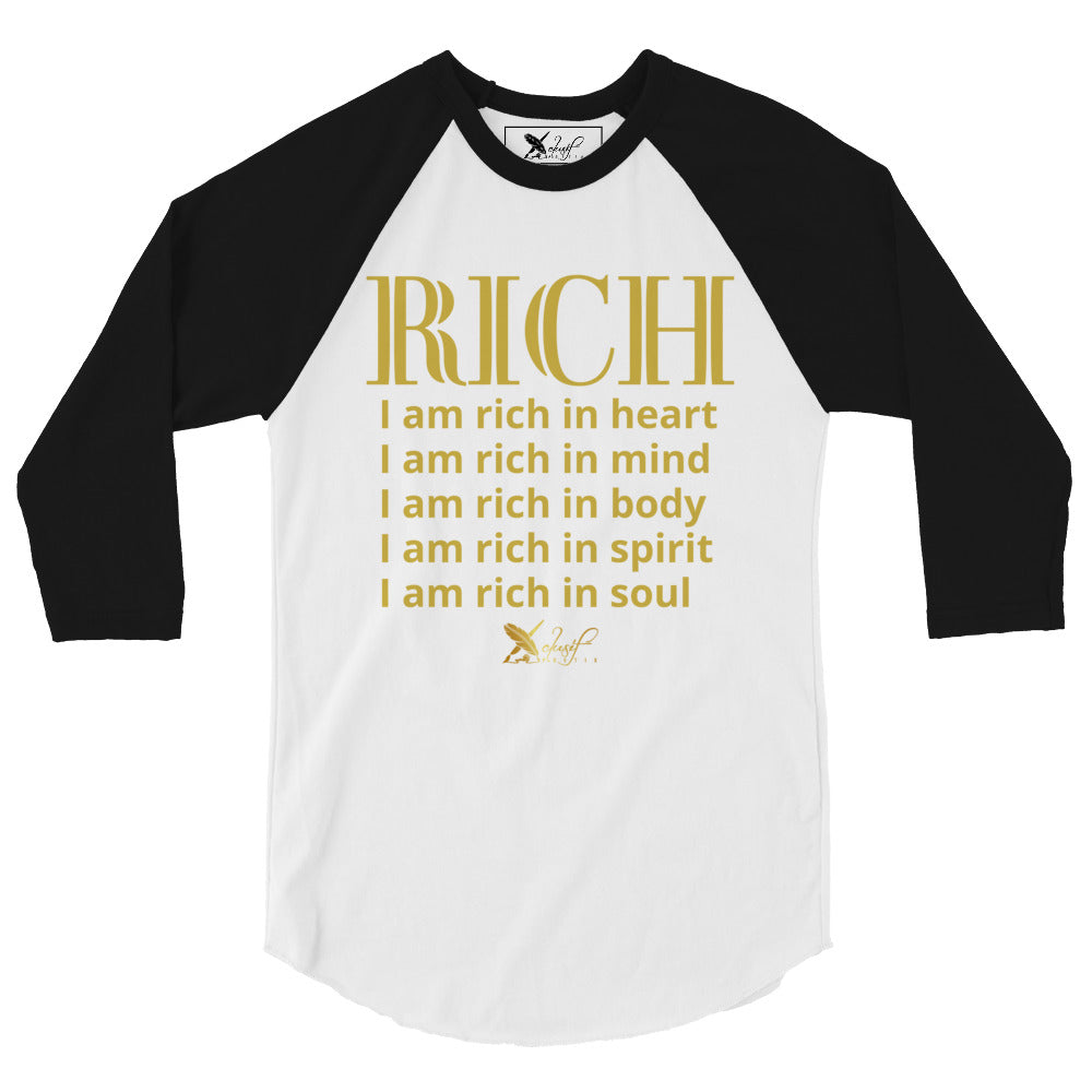 RICH BY XCLUSIF POETIX 3/4 sleeve raglan shirt