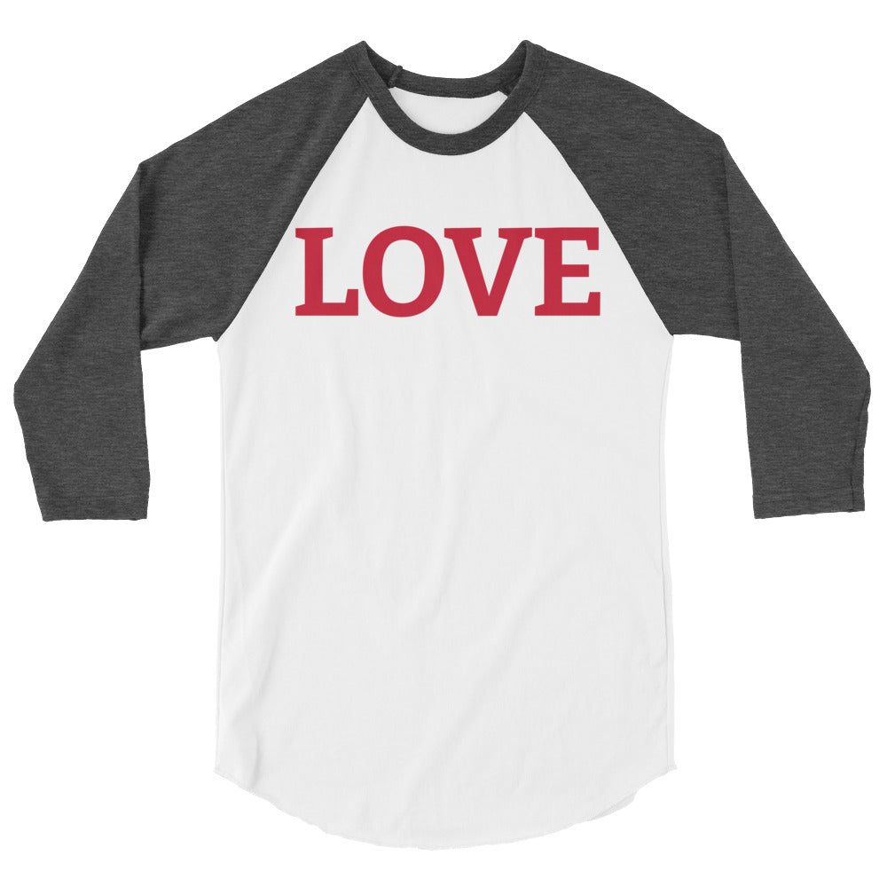 LOVE BY XCLUSIF POETIX 3/4 sleeve raglan shirt