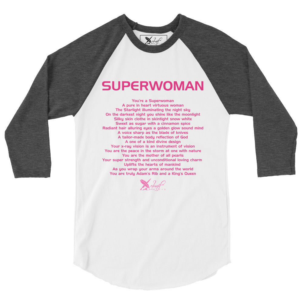 SUPERWOMAN BY XCLUSIF POETIX 3/4 sleeve raglan shirt