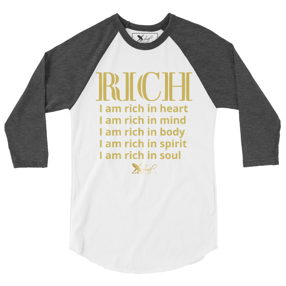 RICH BY XCLUSIF POETIX 3/4 sleeve raglan shirt