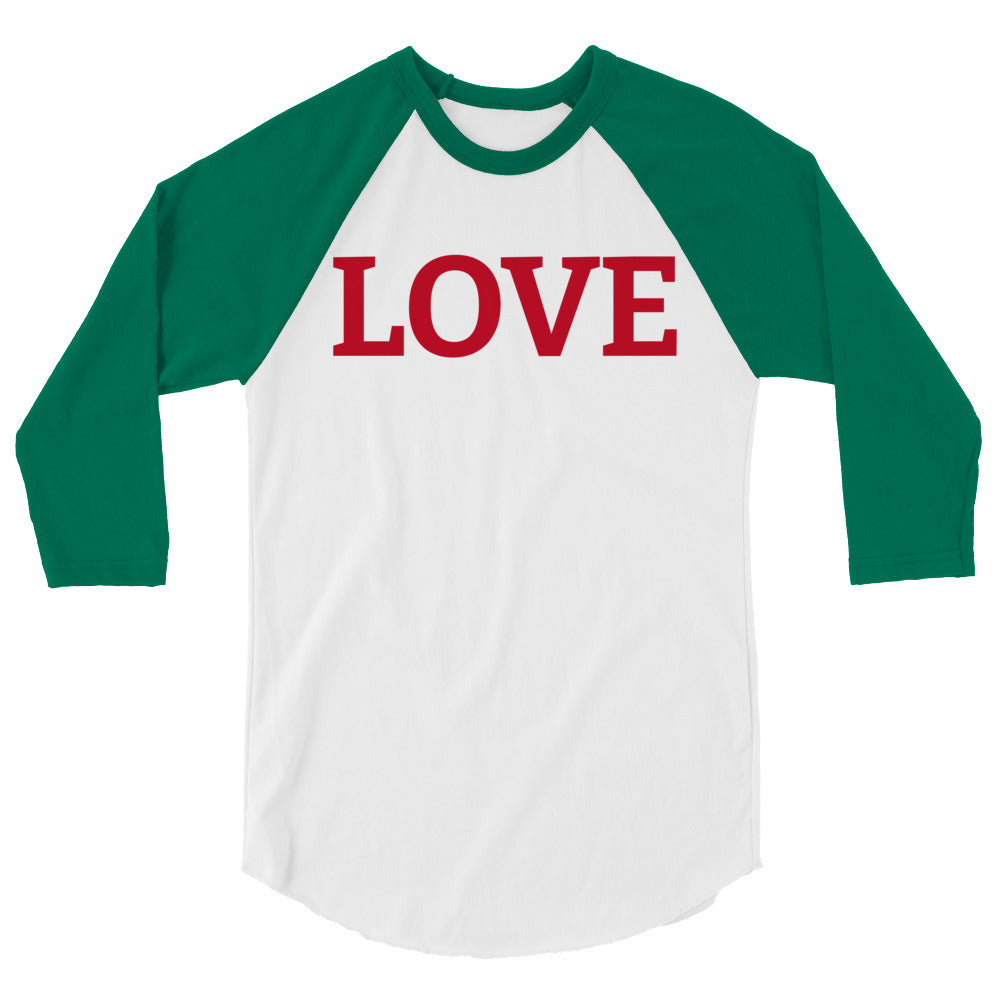 LOVE BY XCLUSIF POETIX 3/4 sleeve raglan shirt