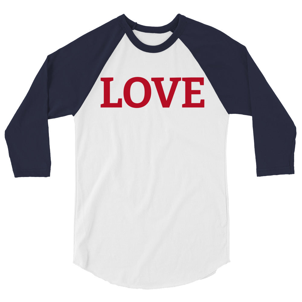 LOVE BY XCLUSIF POETIX 3/4 sleeve raglan shirt