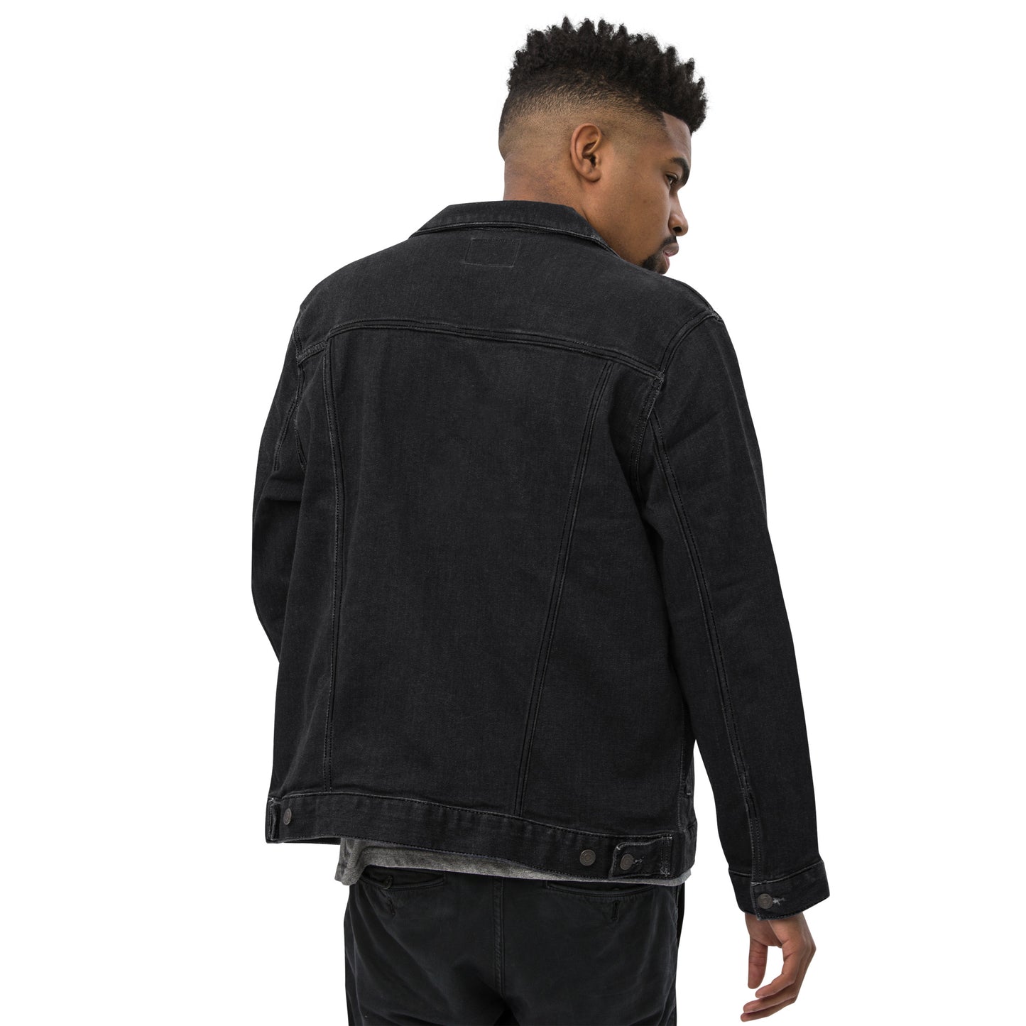 XCLUSIF POETIX BLACK LOGO Unisex denim jacket