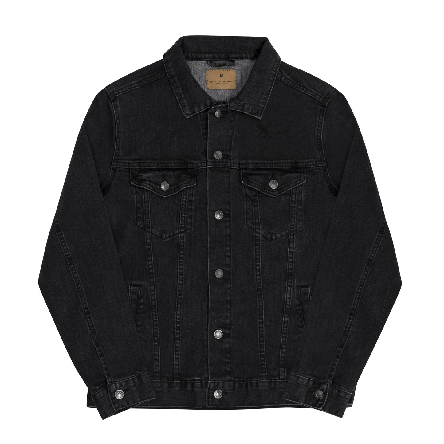 XCLUSIF POETIX BLACK LOGO Unisex denim jacket