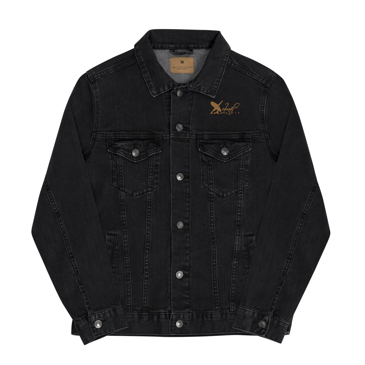 XCLUSIF POETIX GOLD LOGO Unisex denim jacket