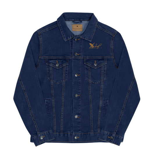 XCLUSIF POETIX GOLD LOGO Unisex denim jacket