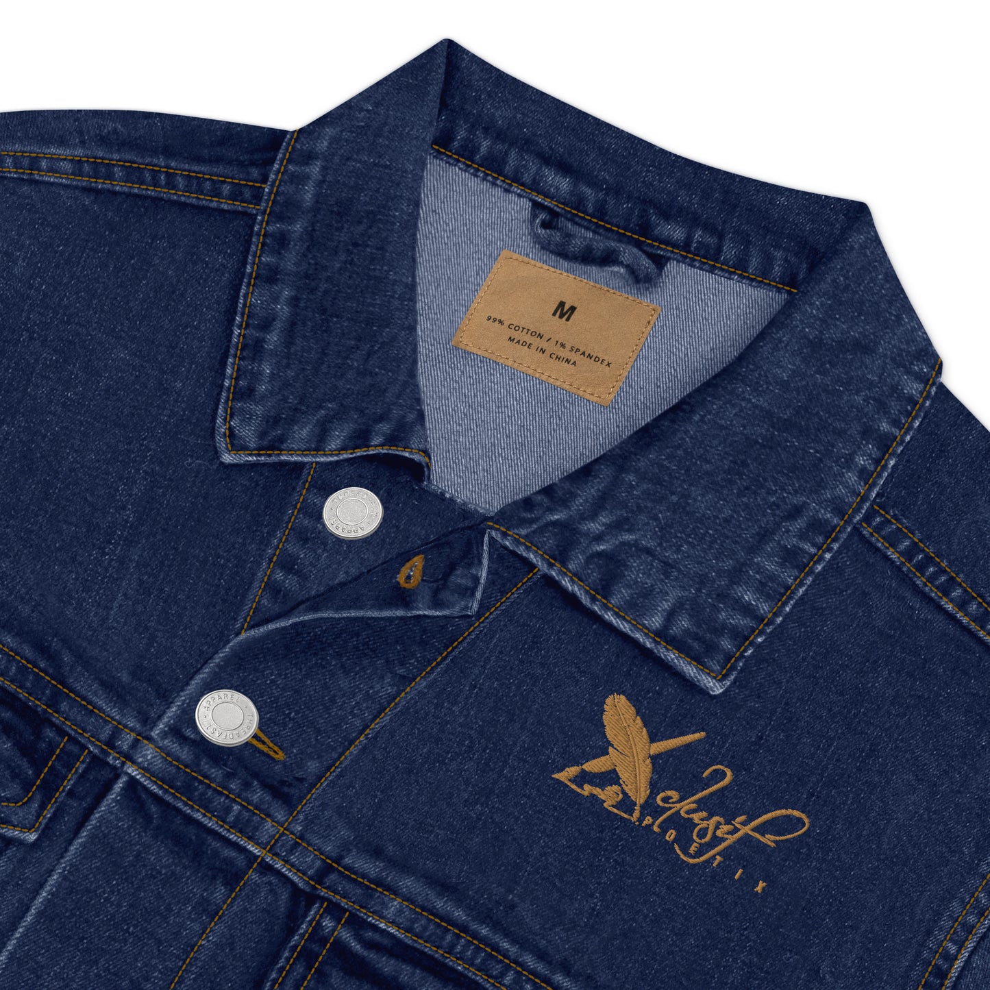 XCLUSIF POETIX GOLD LOGO Unisex denim jacket