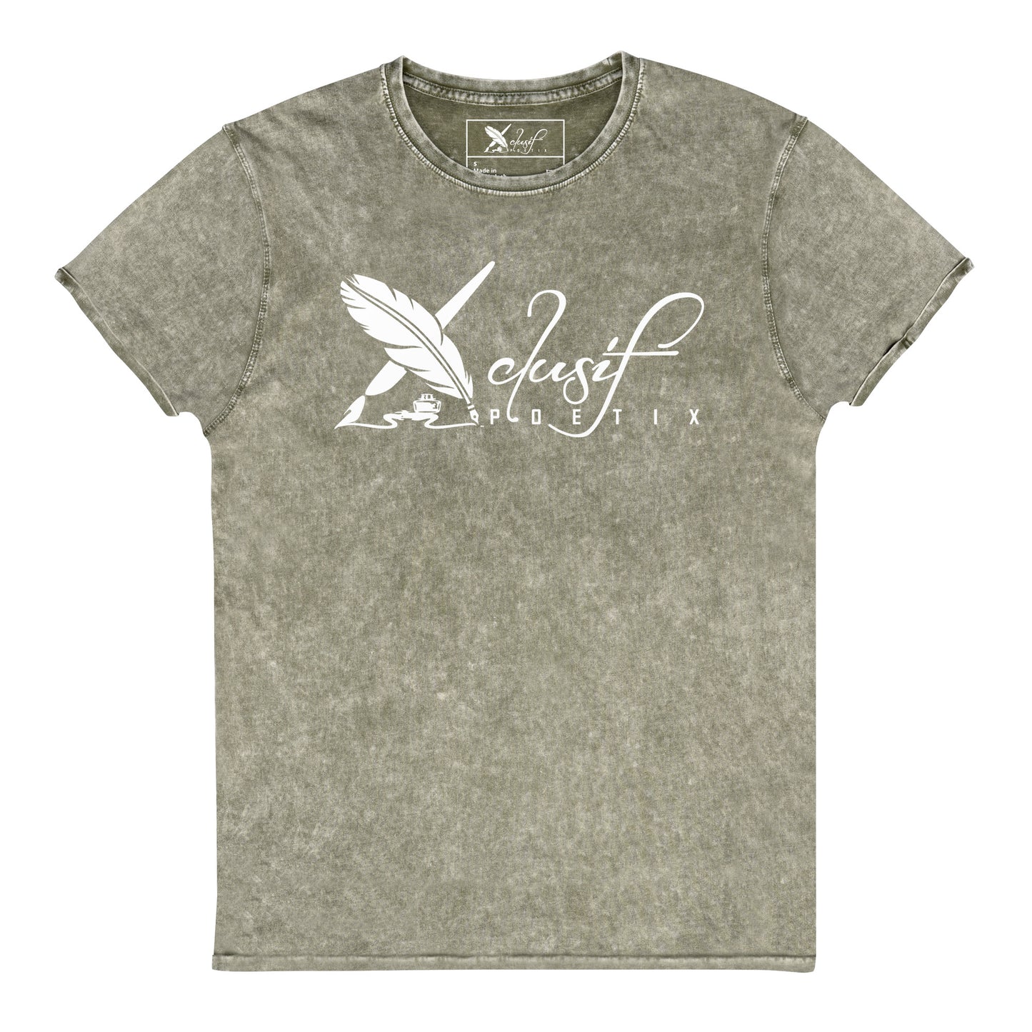 XCLUSIF POETIX WHITE LOGO Denim T-Shirt