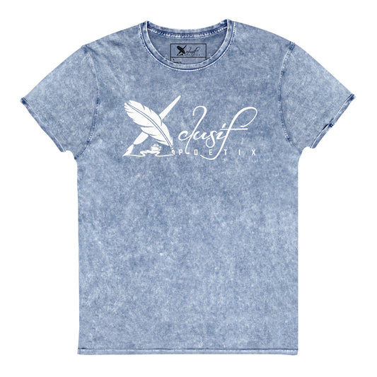 XCLUSIF POETIX WHITE LOGO Denim T-Shirt