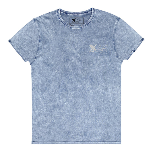 XCLUSIF POETIX WHITE LOGO Denim T-Shirt