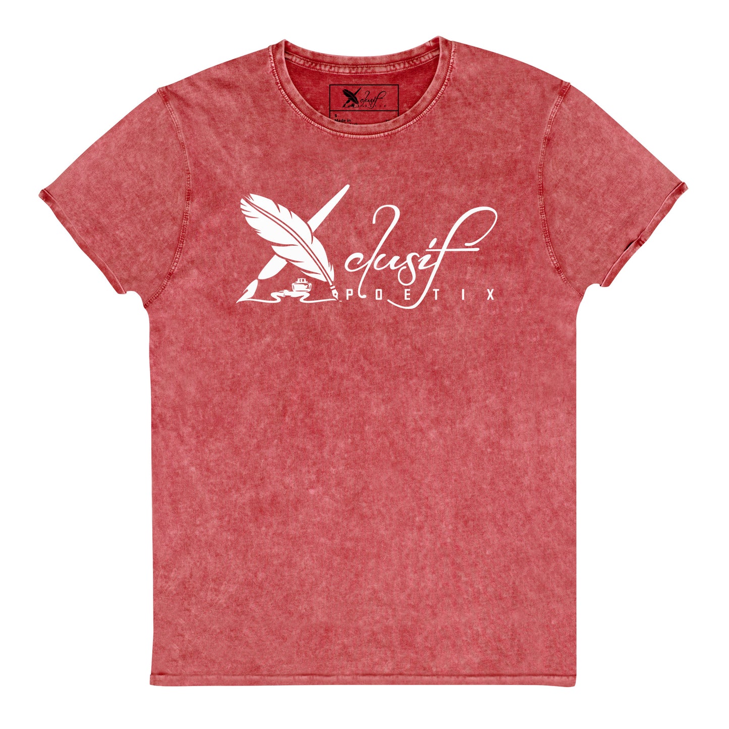 XCLUSIF POETIX WHITE LOGO Denim T-Shirt