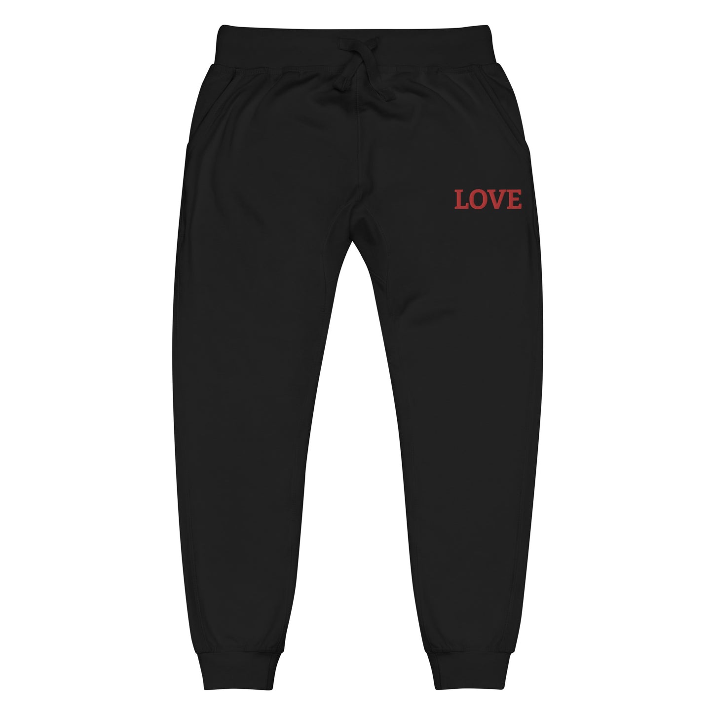 LOVE BY XCLUSIF POETIX Embroidery Unisex fleece sweatpants