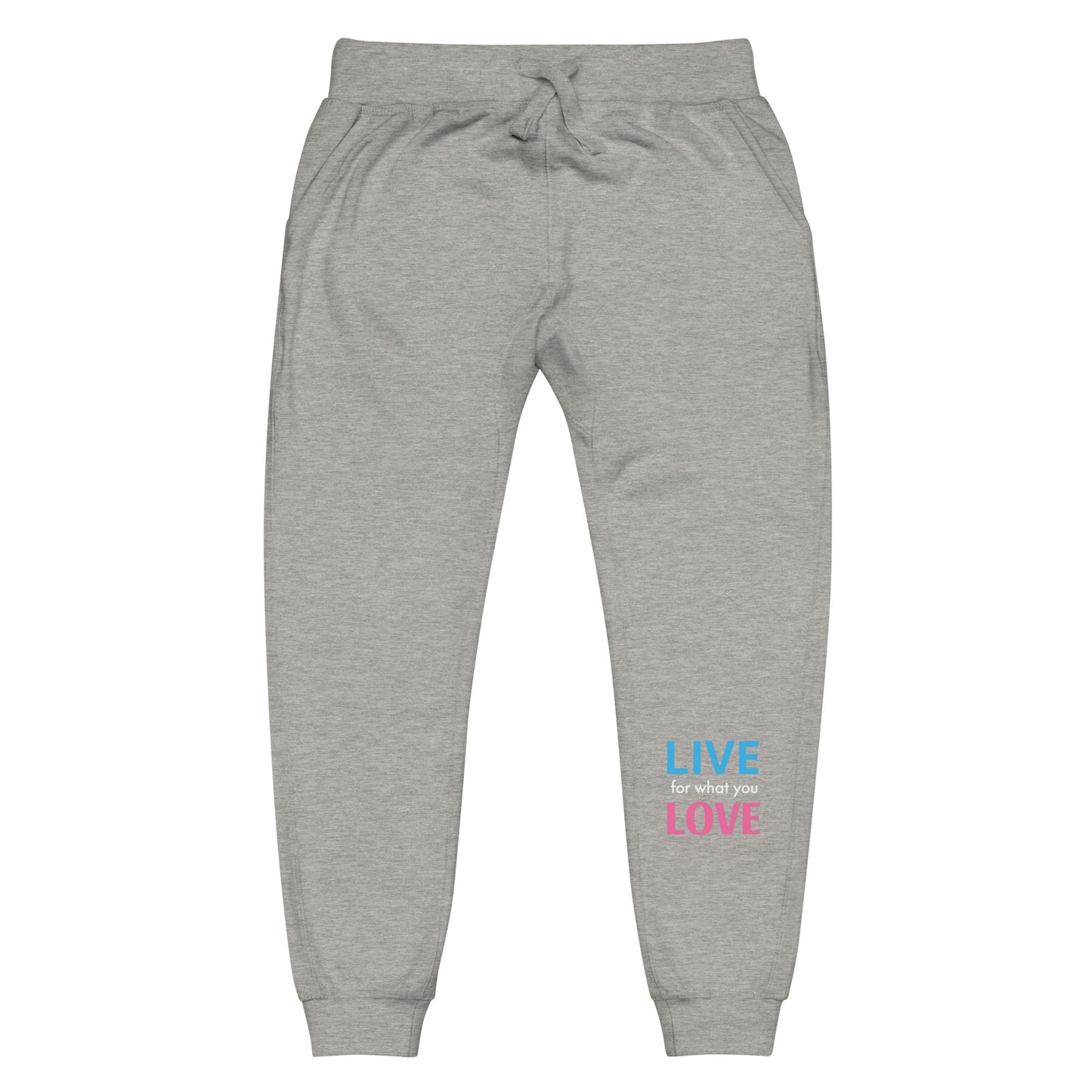 "LIVE FOR WHAT YOU LOVE" BY XCLUSIF POETIX Unisex fleece sweatpants