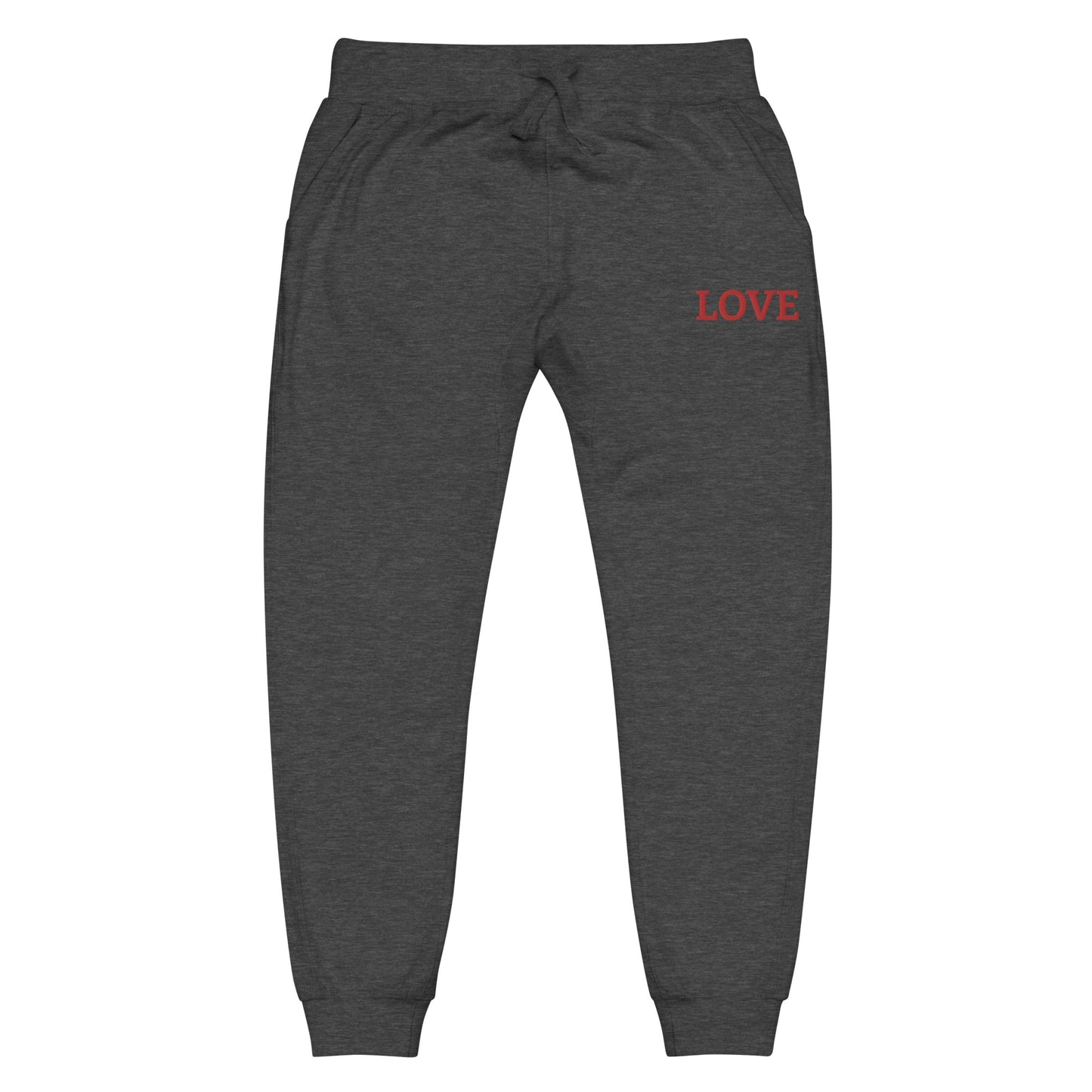 LOVE BY XCLUSIF POETIX Embroidery Unisex fleece sweatpants