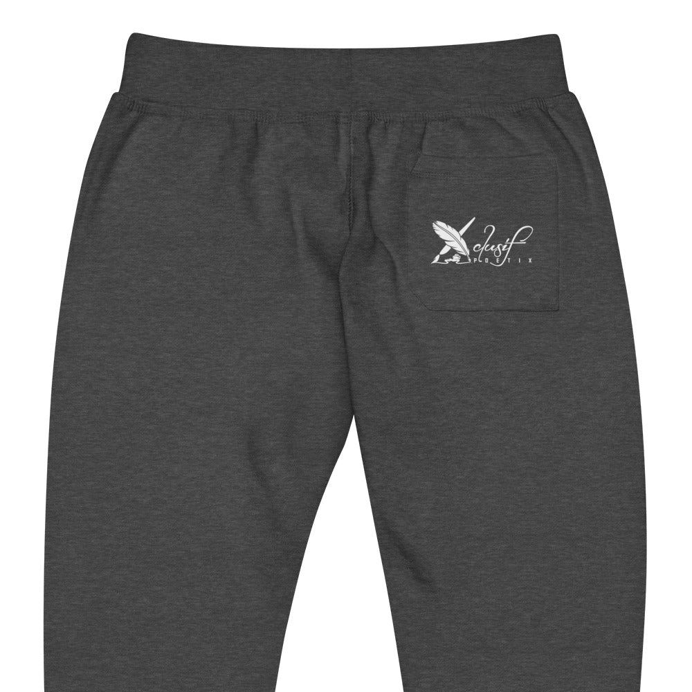 XCLUSIF POETIX WHITE LOGO Unisex fleece sweatpants