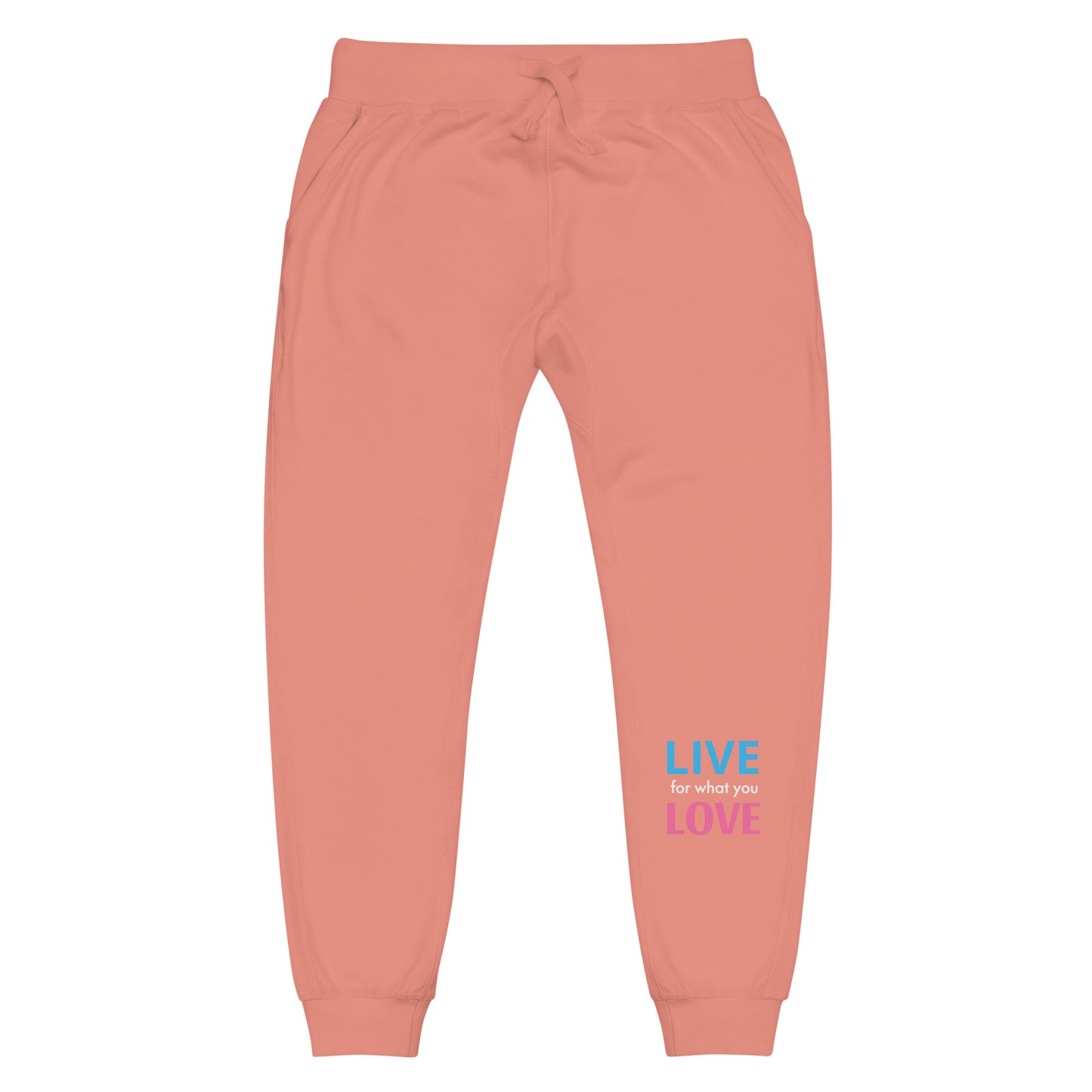 "LIVE FOR WHAT YOU LOVE" BY XCLUSIF POETIX Unisex fleece sweatpants