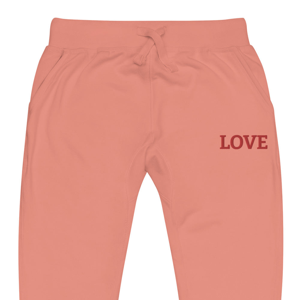 LOVE BY XCLUSIF POETIX Embroidery Unisex fleece sweatpants