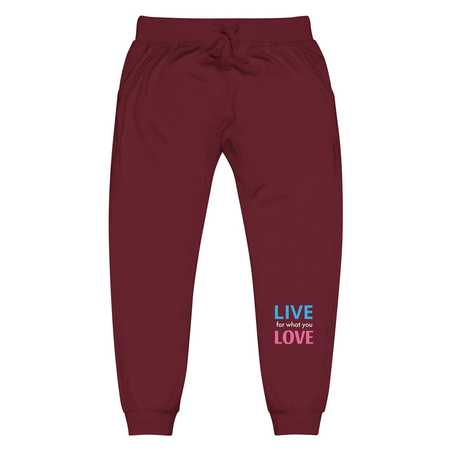 "LIVE FOR WHAT YOU LOVE" BY XCLUSIF POETIX Unisex fleece sweatpants