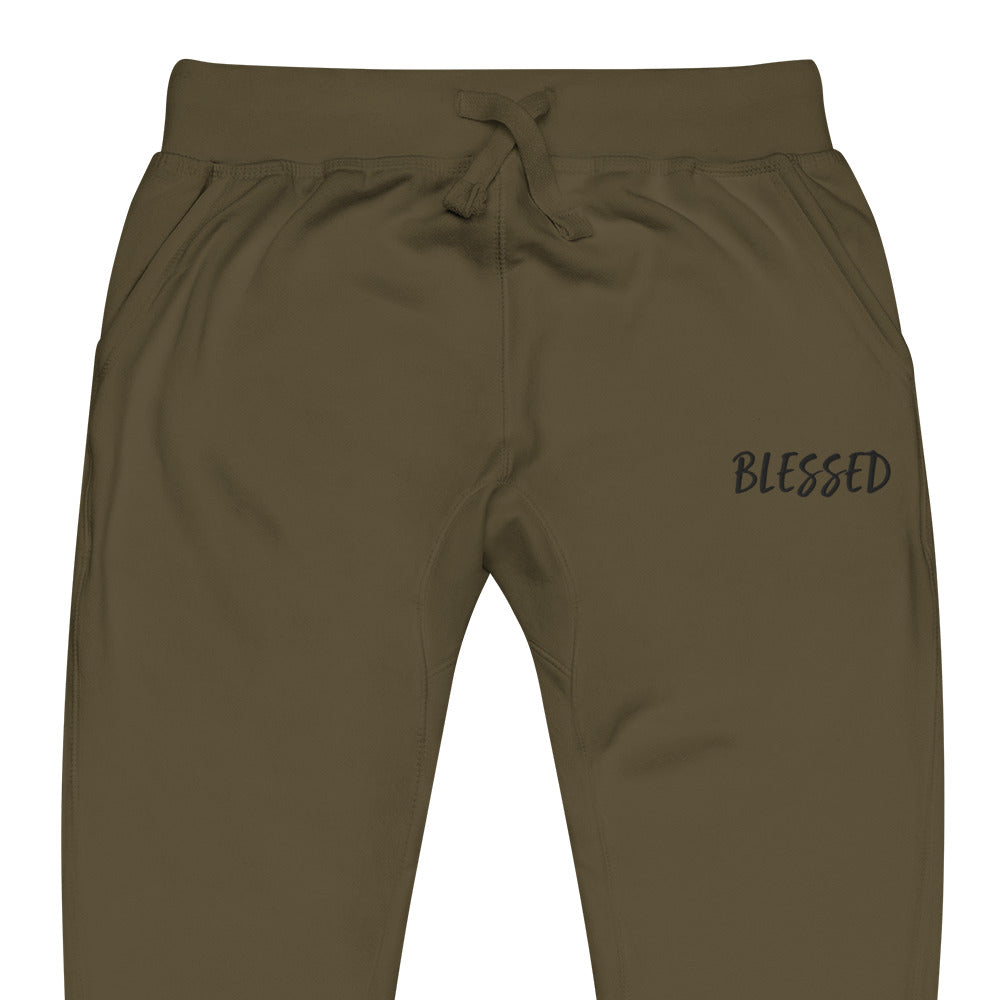 BLESSED BY XCLUSIF POETIX EMBROIDERY Unisex fleece sweatpants