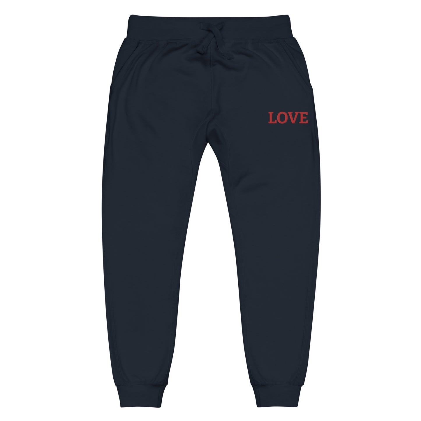 LOVE BY XCLUSIF POETIX Embroidery Unisex fleece sweatpants