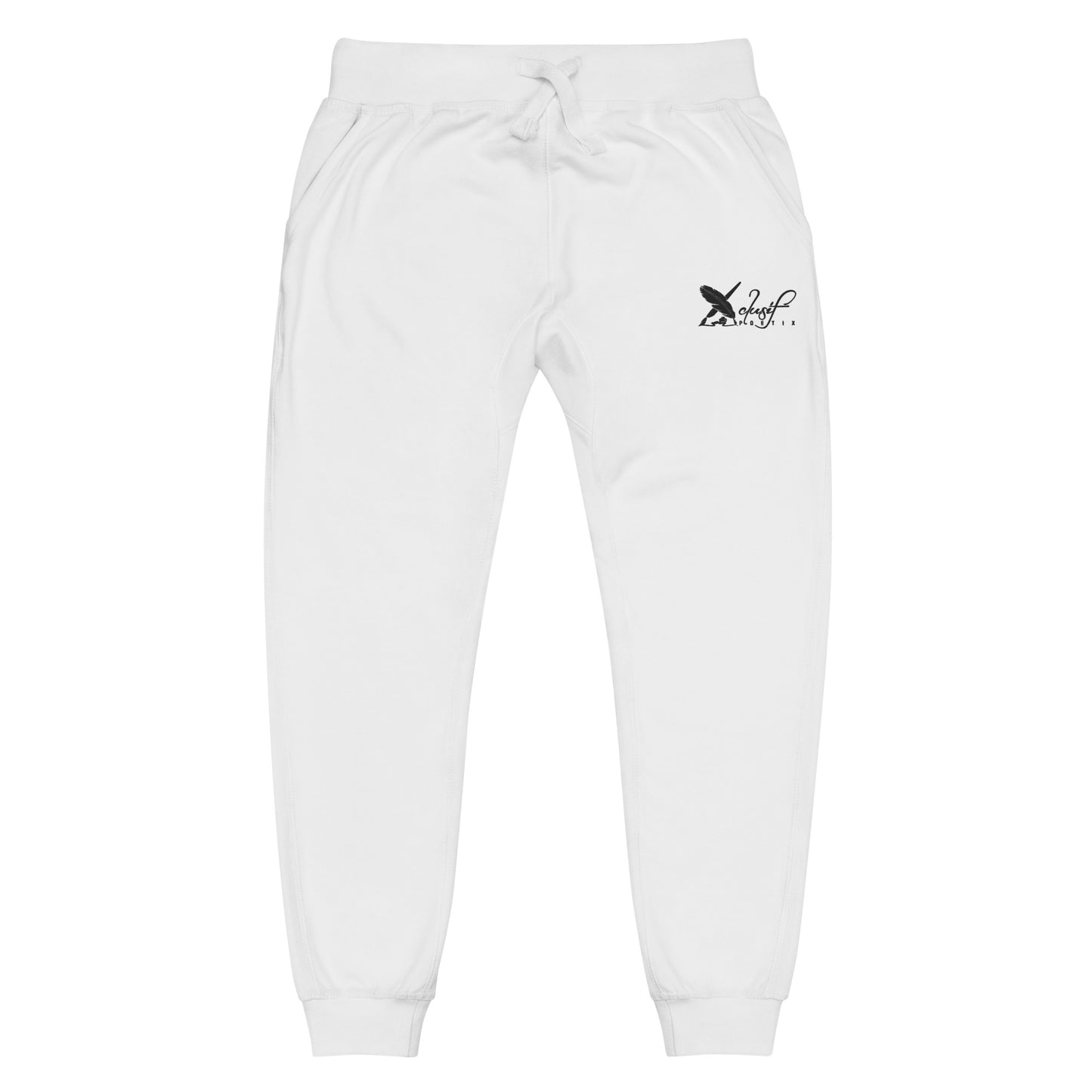 XCLUSIF POETIX BLACK LOGO Embroidery Unisex fleece sweatpants