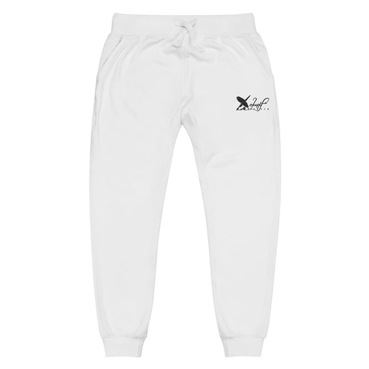 XCLUSIF POETIX BLACK LOGO Embroidery Unisex fleece sweatpants