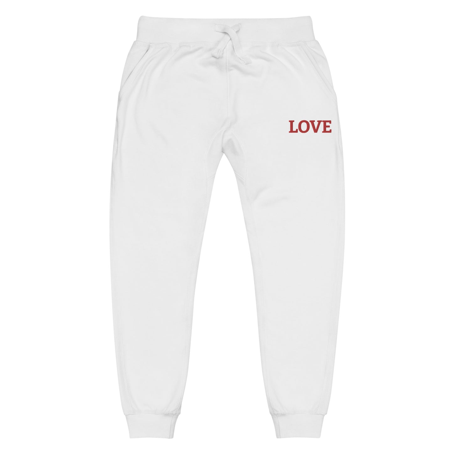 LOVE BY XCLUSIF POETIX Embroidery Unisex fleece sweatpants