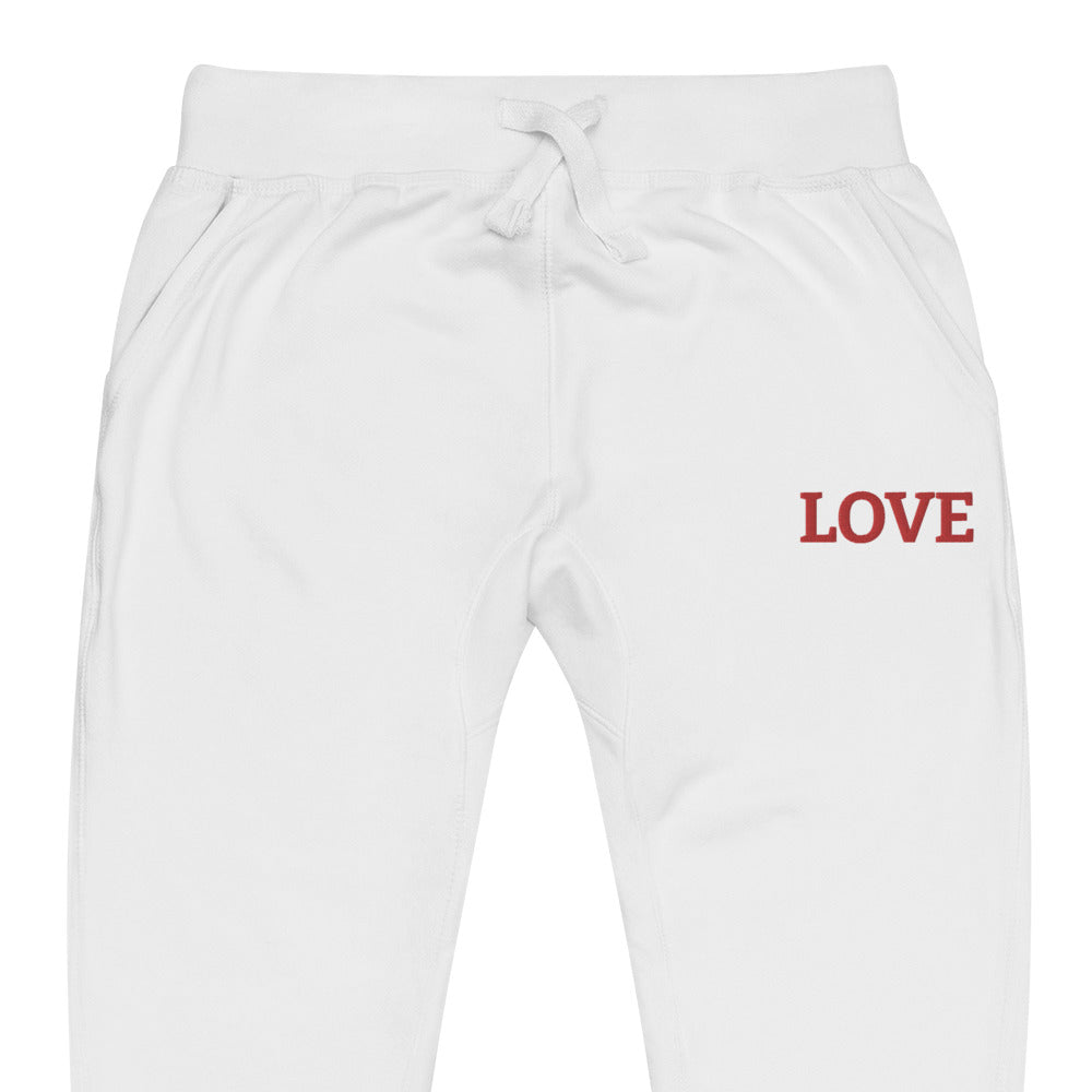 LOVE BY XCLUSIF POETIX Embroidery Unisex fleece sweatpants