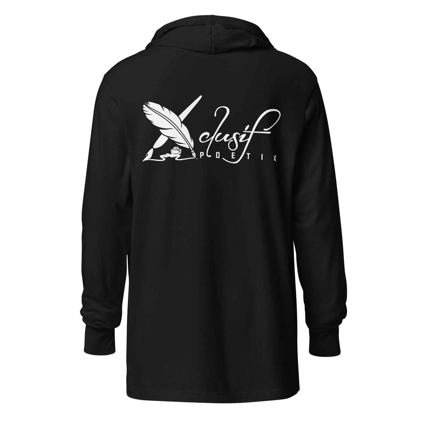 "LIVE FOR WHAT YOU LOVE" BY XCLUSIF POETIX Hooded long-sleeve tee