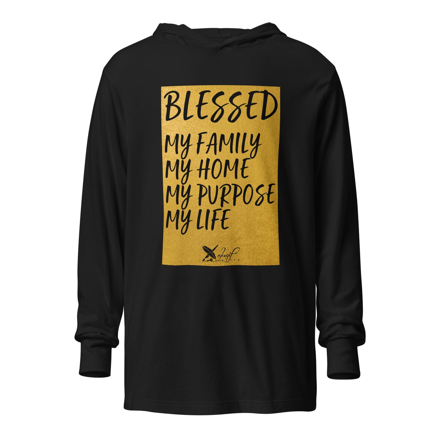 BLESSED BY XCLUSIF POETIX Hooded long-sleeve tee