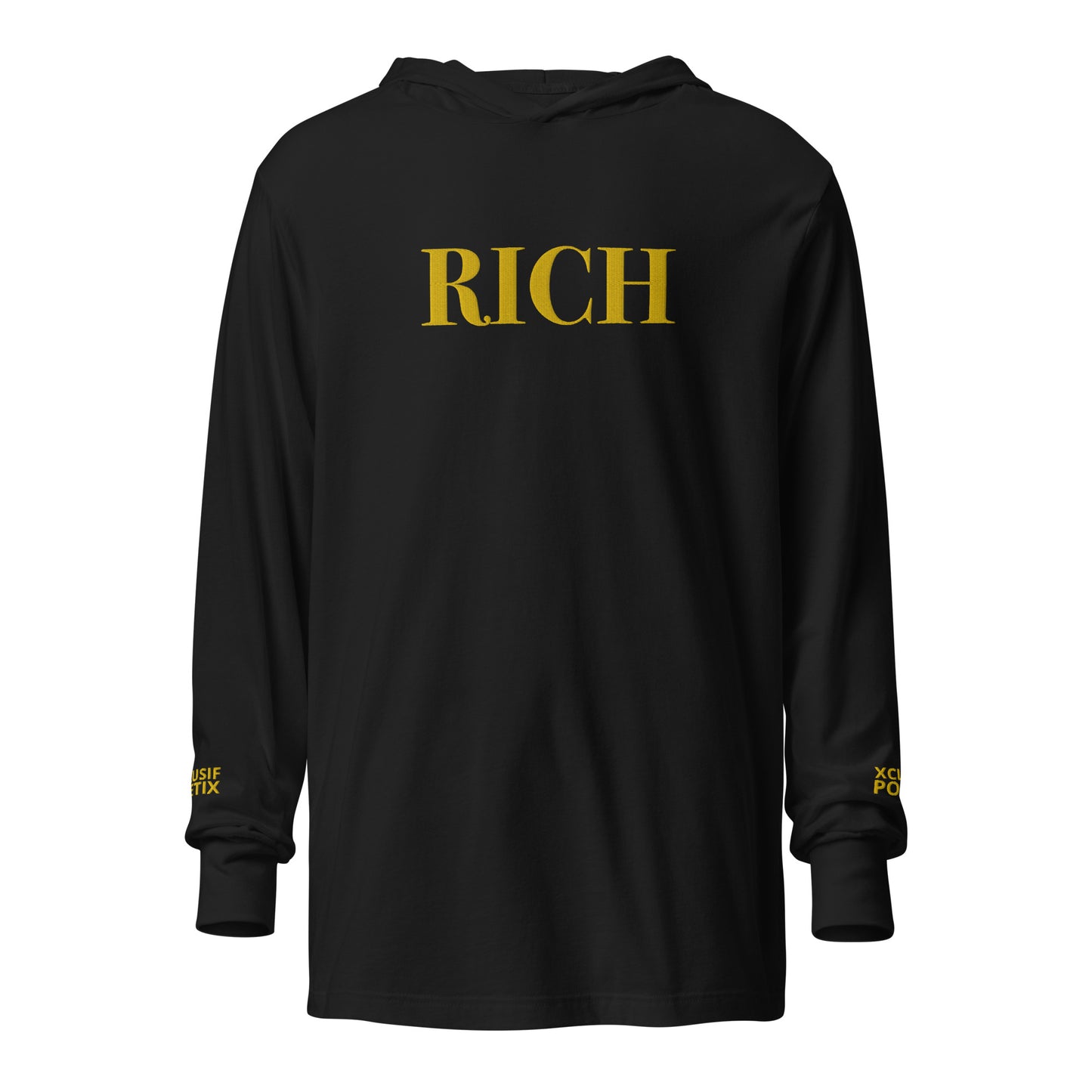 RICH BY XCLUSIF POETIX Embroidery Hooded long-sleeve tee