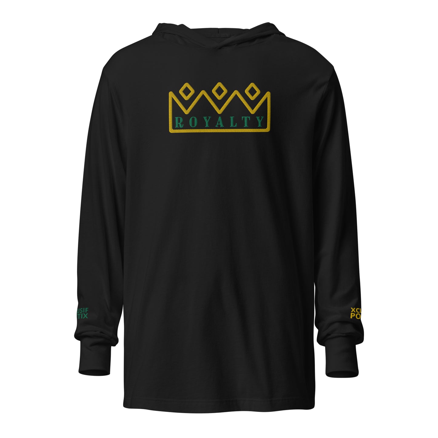 ROYALTY BY XCLUSIF POETIX Embroidery Hooded long-sleeve tee