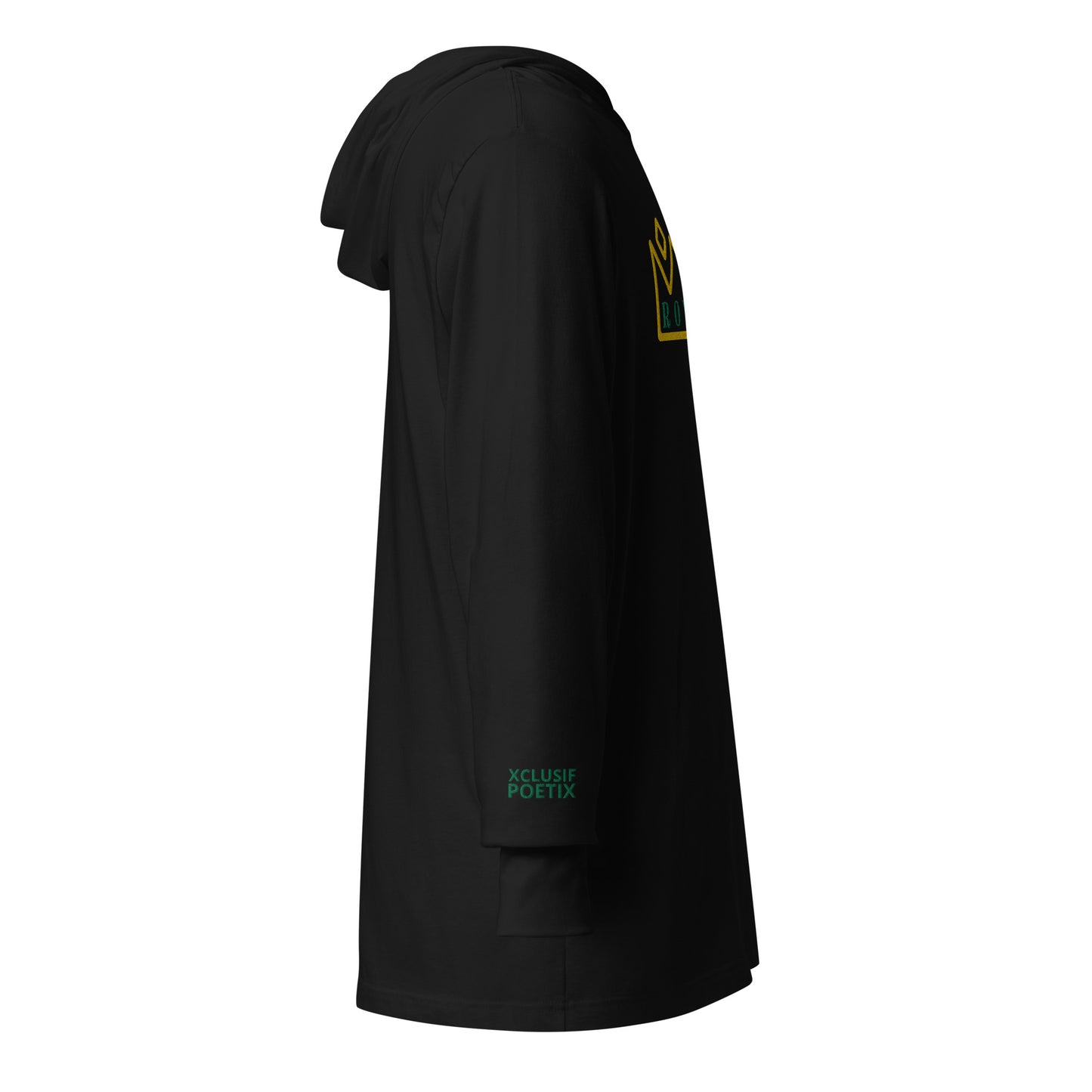 ROYALTY BY XCLUSIF POETIX Embroidery Hooded long-sleeve tee