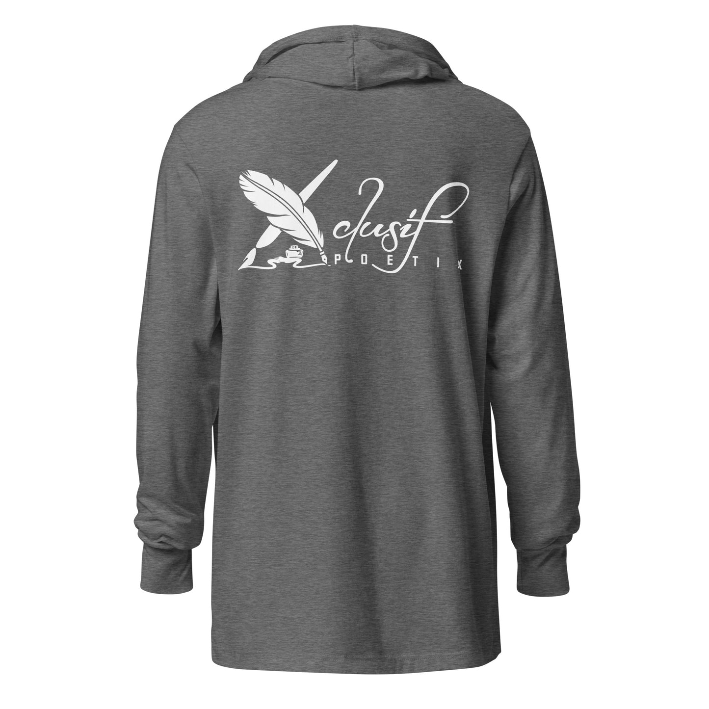 "LIVE FOR WHAT YOU LOVE" BY XCLUSIF POETIX Hooded long-sleeve tee