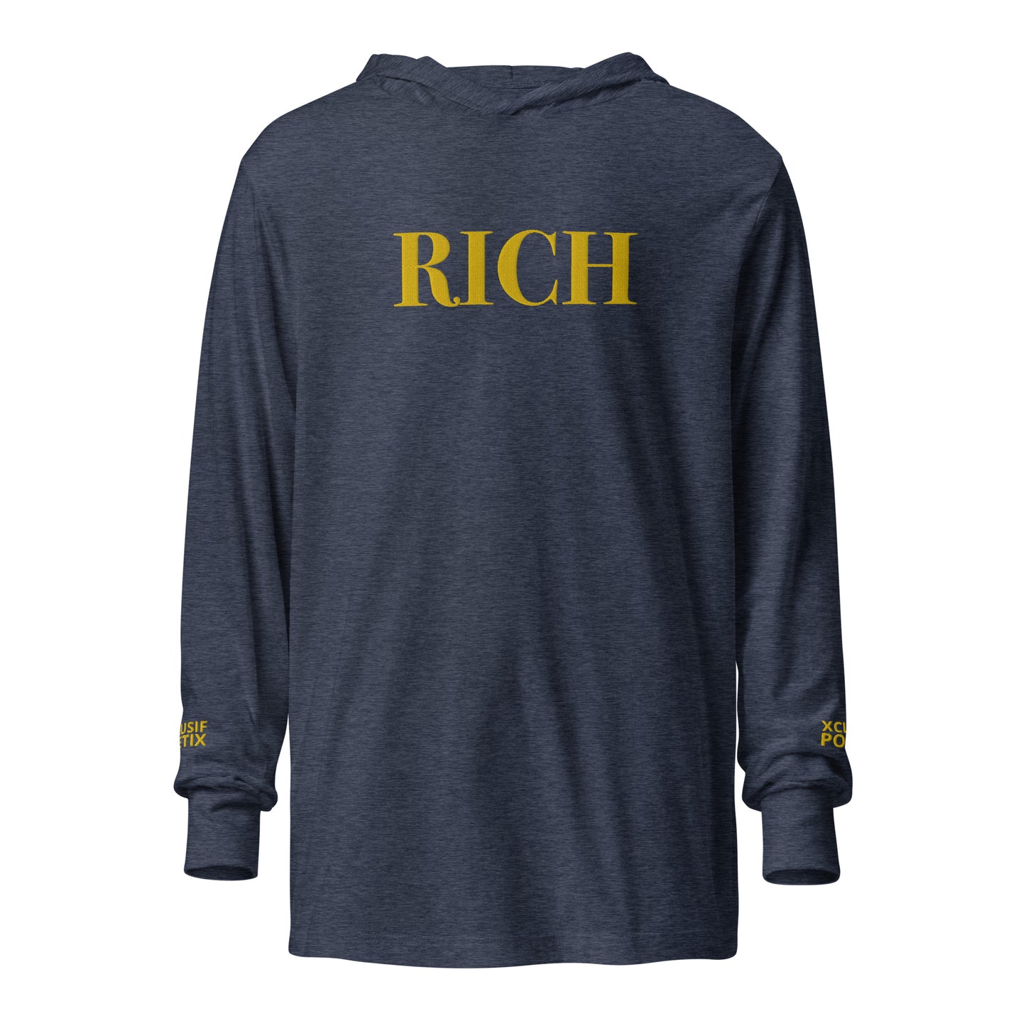 RICH BY XCLUSIF POETIX Embroidery Hooded long-sleeve tee